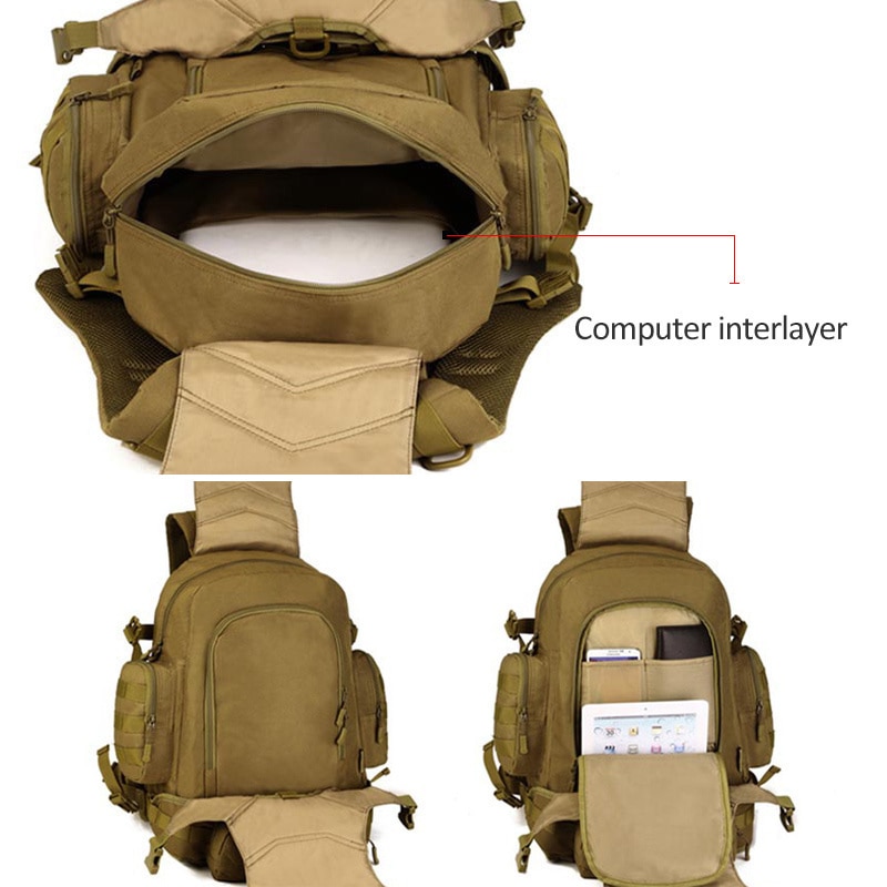 40L Military Backpack Multi function 3 in 1 Tactical Rucksack Waist Pack Combination Cycling Mountaineering Travel 1 - Bulletproof Backpack