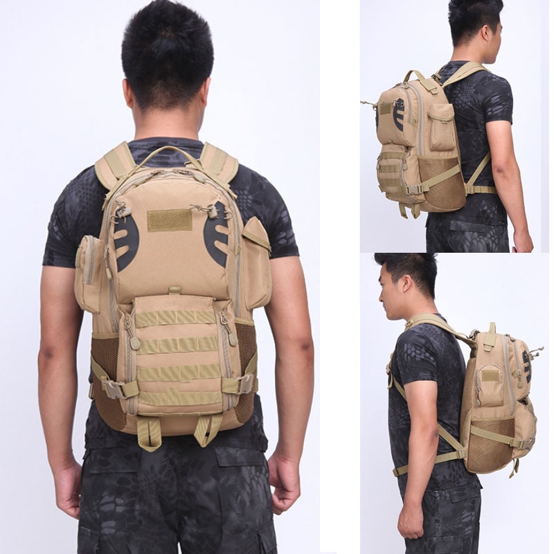 45L Outdoor Military Backpack Tactical Rucksack Camping Hiking Travel Sports Bag Climbing Army Bags Molle Hunting 2 - Bulletproof Backpack