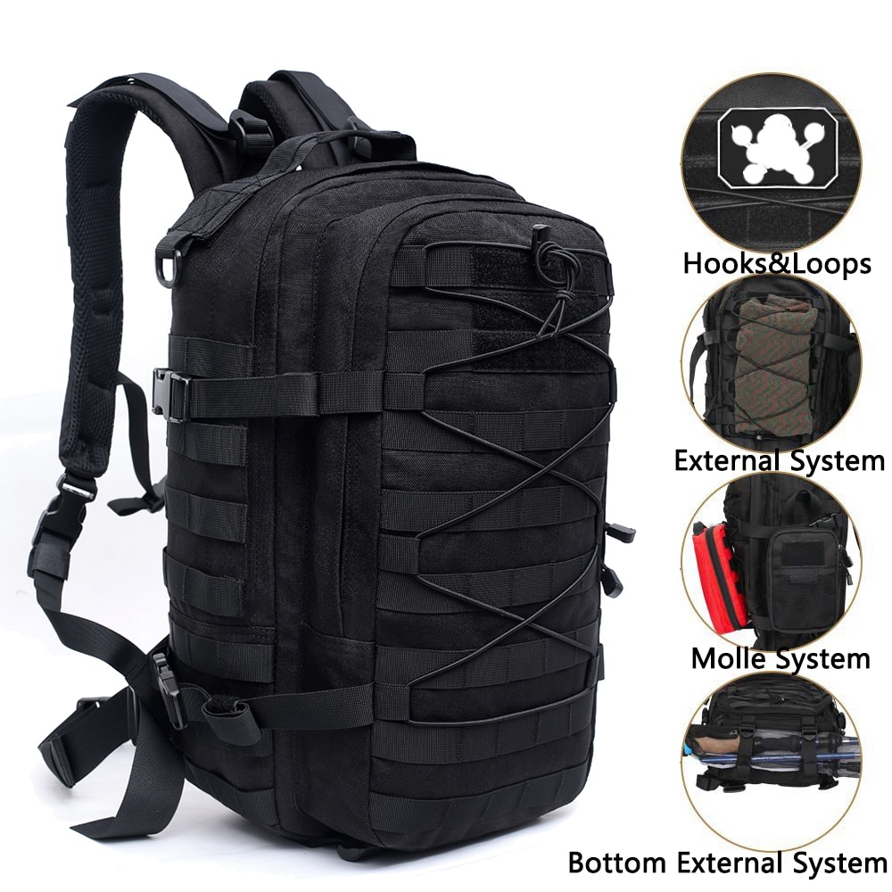 Outdoor Tactical Backpack Military Assault Pack Army Molle Bug Out Bag 1000D Nylon Daypack Rucksack Bag 2 - Bulletproof Backpack